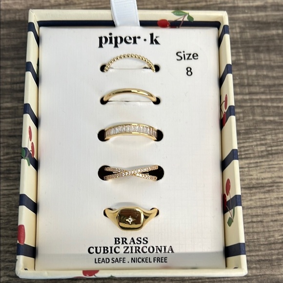 Piper K Stackable Ring Set | Size 8 - Picture 1 of 5